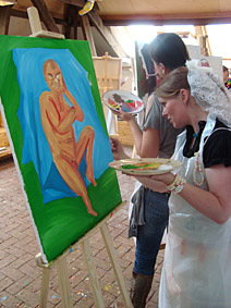 workshop naaktmodel schilderen vrrijgezellenfeest