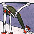 cock linocut