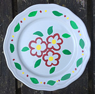 Keramiek bord, gemaakt tijdens workshop keramiek schilderen