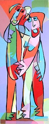 Silkscreen print In love by Twan de Vos